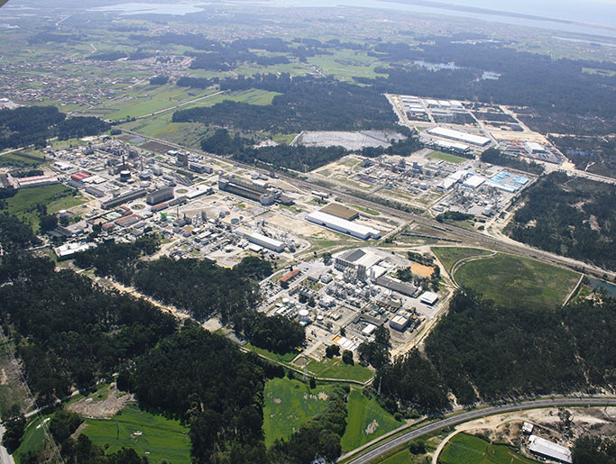aerial view of Estarreja site